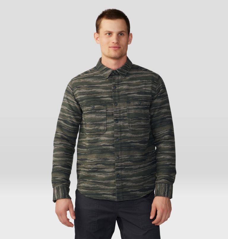 Thumbnail: Men's Granite Peak Long Sleeve Flannel Shirt, Color: Black Spruce Landscape Print, image 1