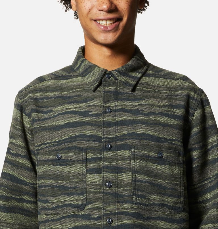Chemise à manches longues en flanelle Granite Peak Homme, Color: Stone Green Landscape, image 4
