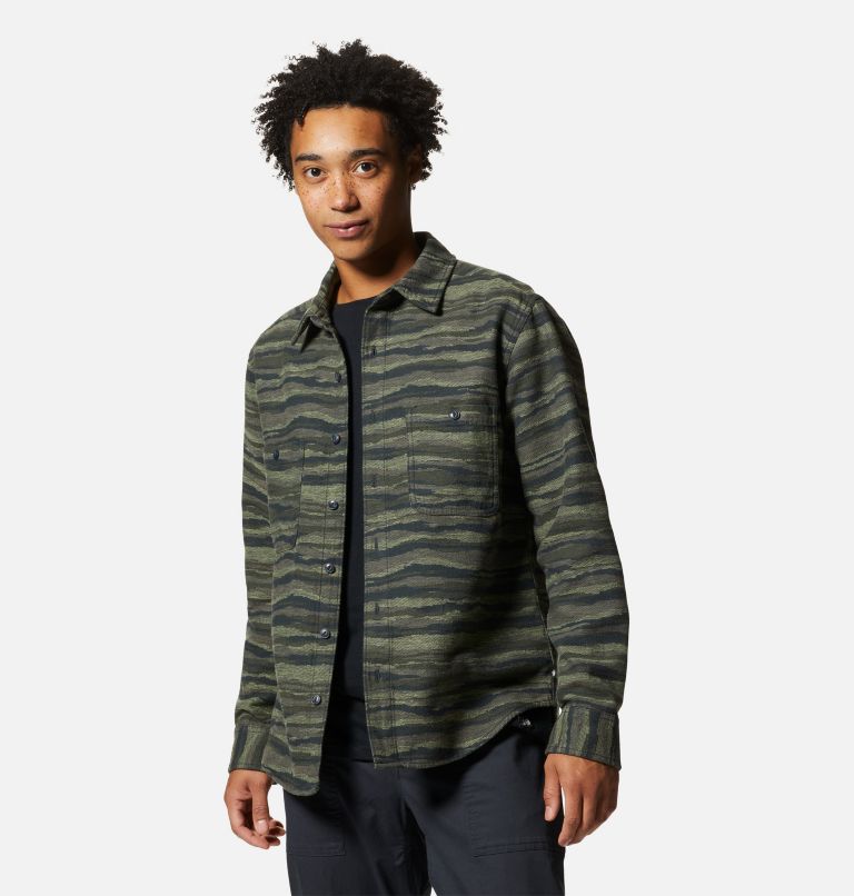 Chemise à manches longues en flanelle Granite Peak Homme, Color: Stone Green Landscape, image 5