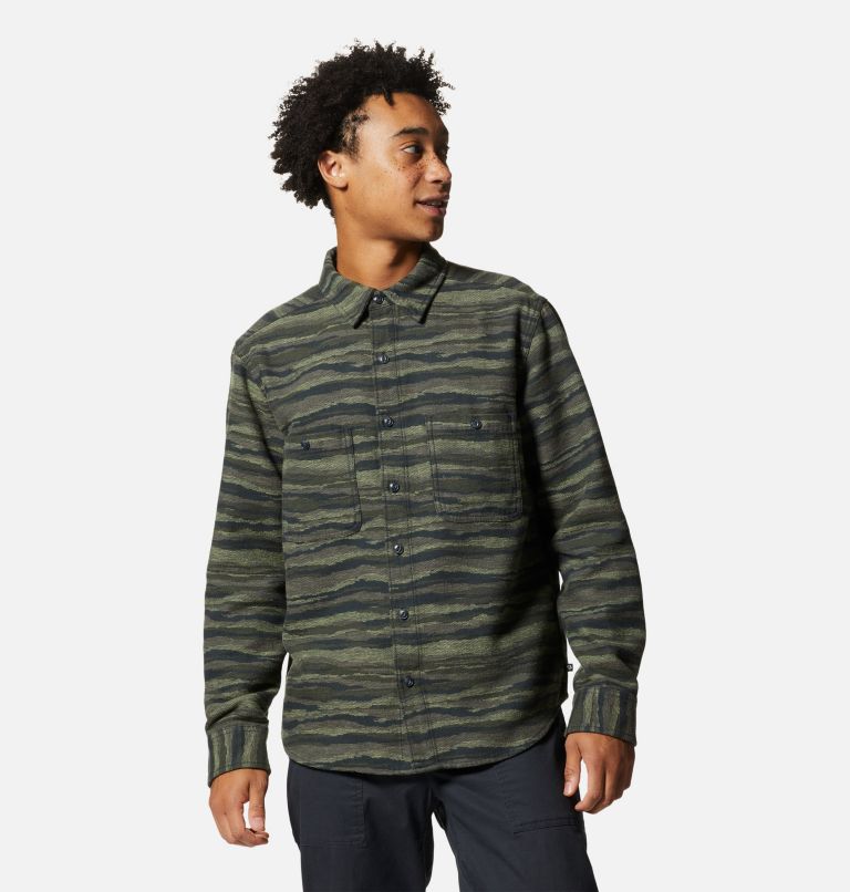 Chemise à manches longues en flanelle Granite Peak Homme, Color: Stone Green Landscape, image 1