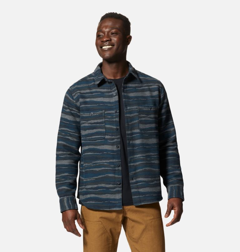 Granite Peak Long Sleeve Flannel Shirt | 426 | XXL, Color: Hardwear Navy Landscape, image 5