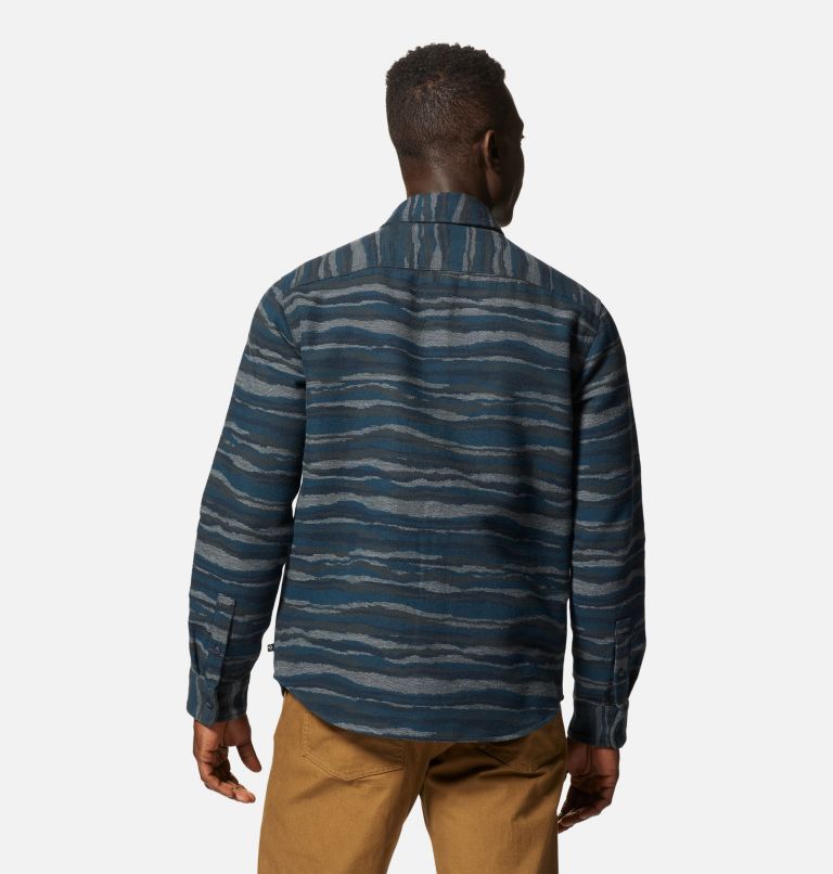 Thumbnail: Men's Granite Peak Long Sleeve Flannel Shirt, Color: Hardwear Navy Landscape, image 2