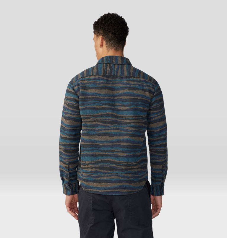 Men's Granite Peak Long Sleeve Flannel Shirt, Color: Caspian Landscape Print, image 2