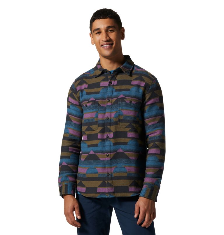 Men's Granite Peak Long Sleeve Flannel Shirt, Color: Caspian