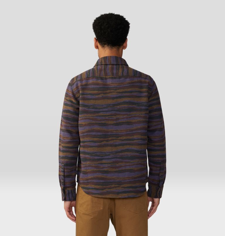Men's Granite Peak Long Sleeve Flannel Shirt, Color: Allium Landscape Print, image 2