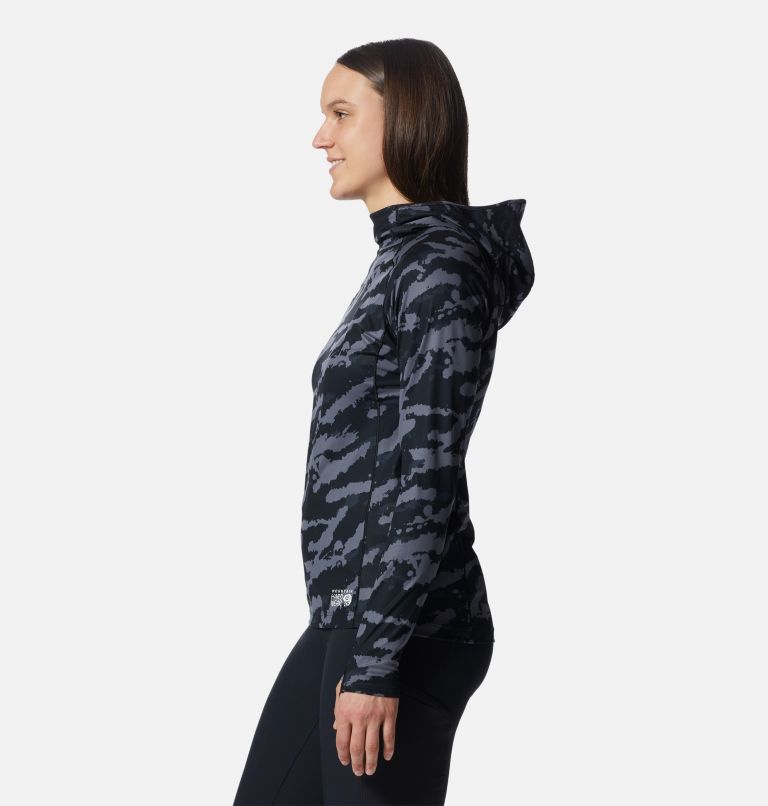 Women's Mountain Stretch Hoody, Color: Black Paintstrokes Print, image 3