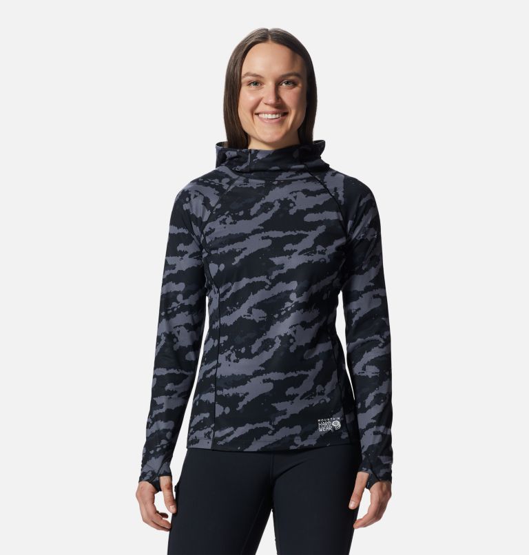 Women's Mountain Stretch Hoody, Color: Black Paintstrokes Print, image 1