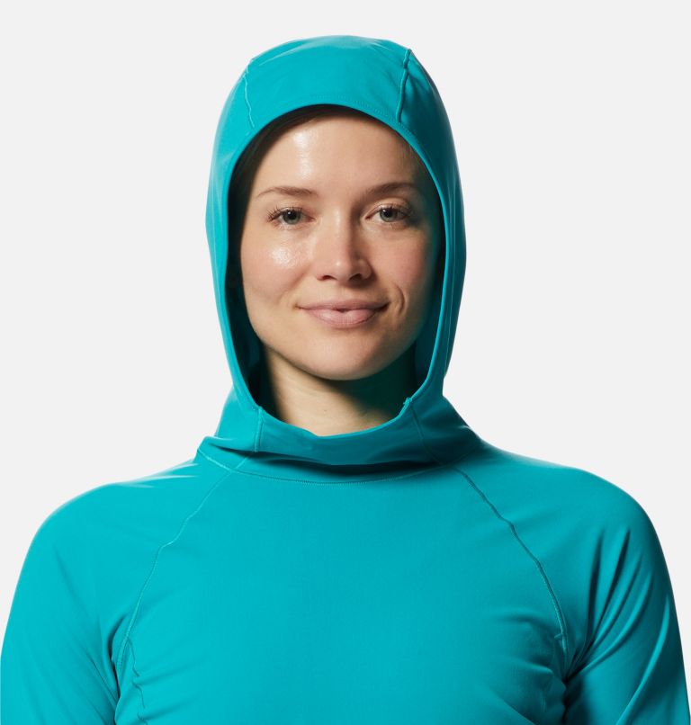 Chandail à capuchon Mountain Stretch Femme, Color: Synth Green, image 4