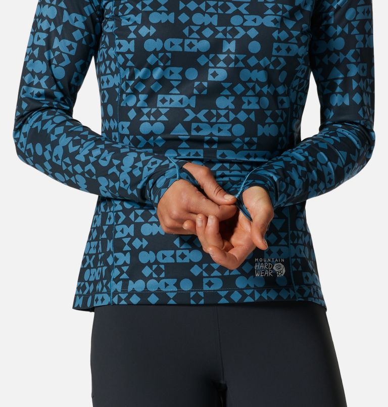 Women's Mountain Stretch Hoody, Color: Caspian, Blue Quartz Geo Track, image 5