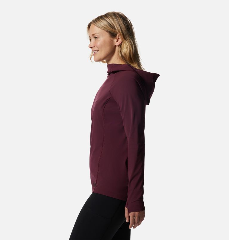 Chandail à capuchon Mountain Stretch Femme, Color: Cocoa Red, image 3