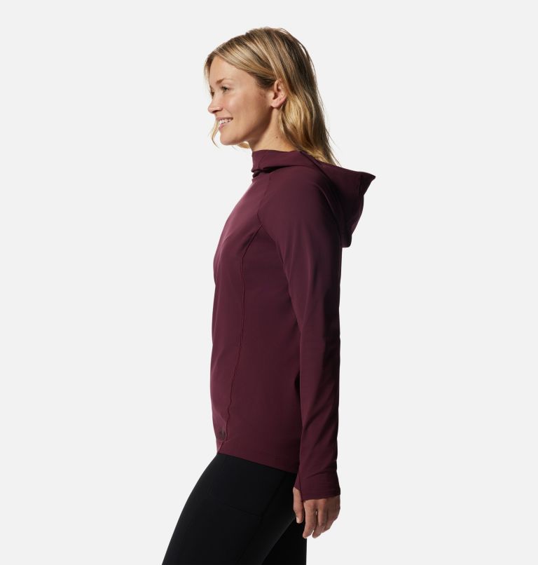 Women's Mountain Stretch Hoody, Color: Cocoa Red, image 3