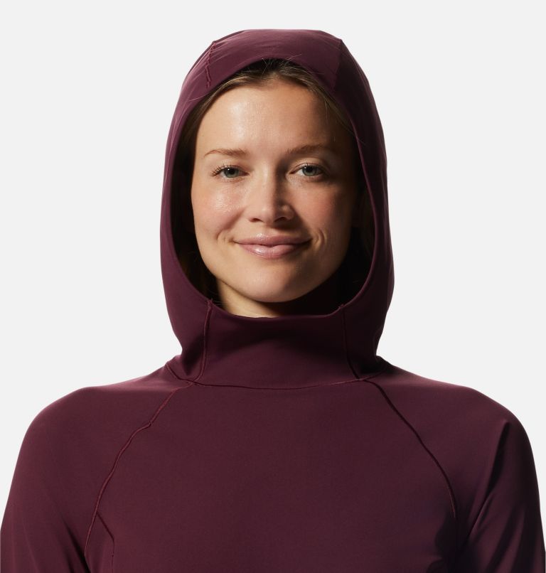 Chandail à capuchon Mountain Stretch Femme, Color: Cocoa Red, image 4