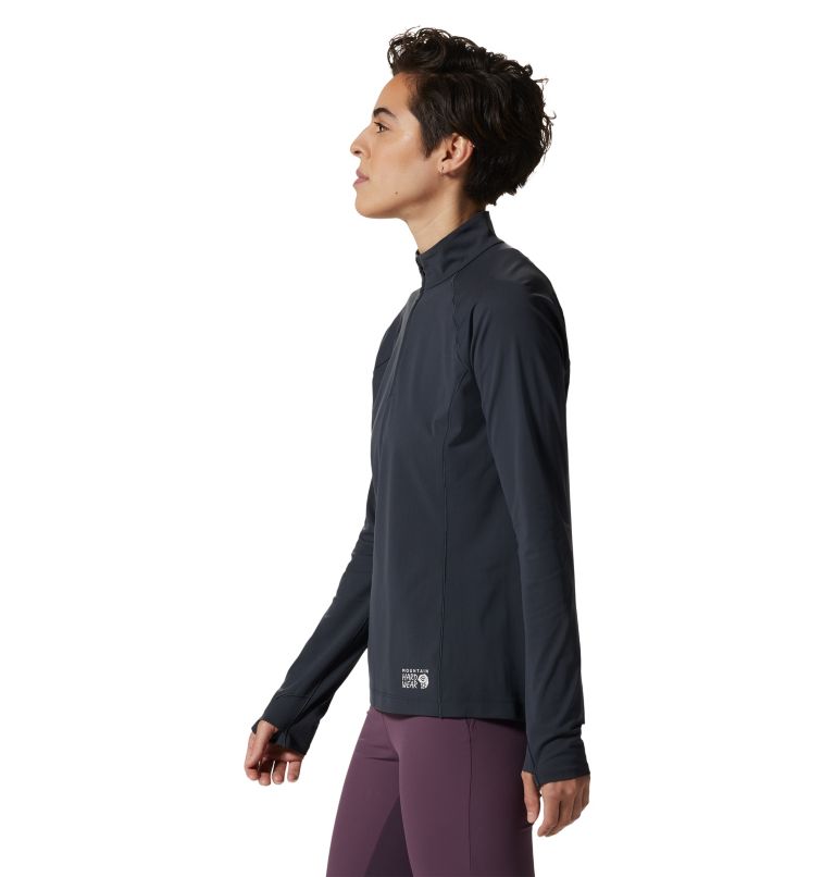 Haut avec demi-fermeture éclair Mountain Stretch Femme, Color: Black, image 3