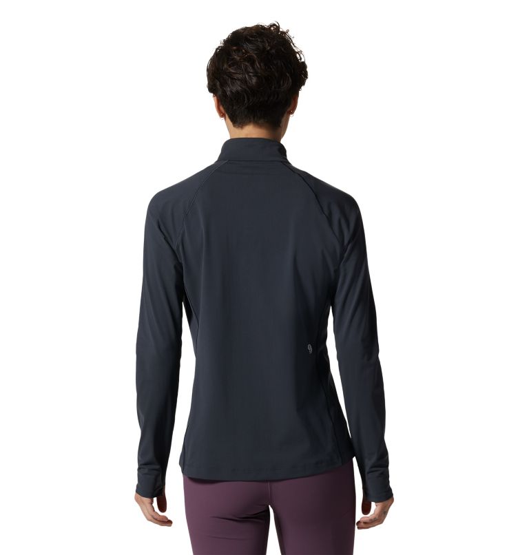Haut avec demi-fermeture éclair Mountain Stretch Femme, Color: Black, image 2