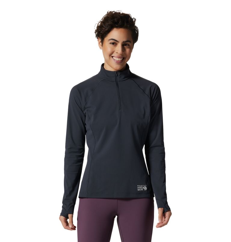 Haut avec demi-fermeture éclair Mountain Stretch Femme, Color: Black, image 1