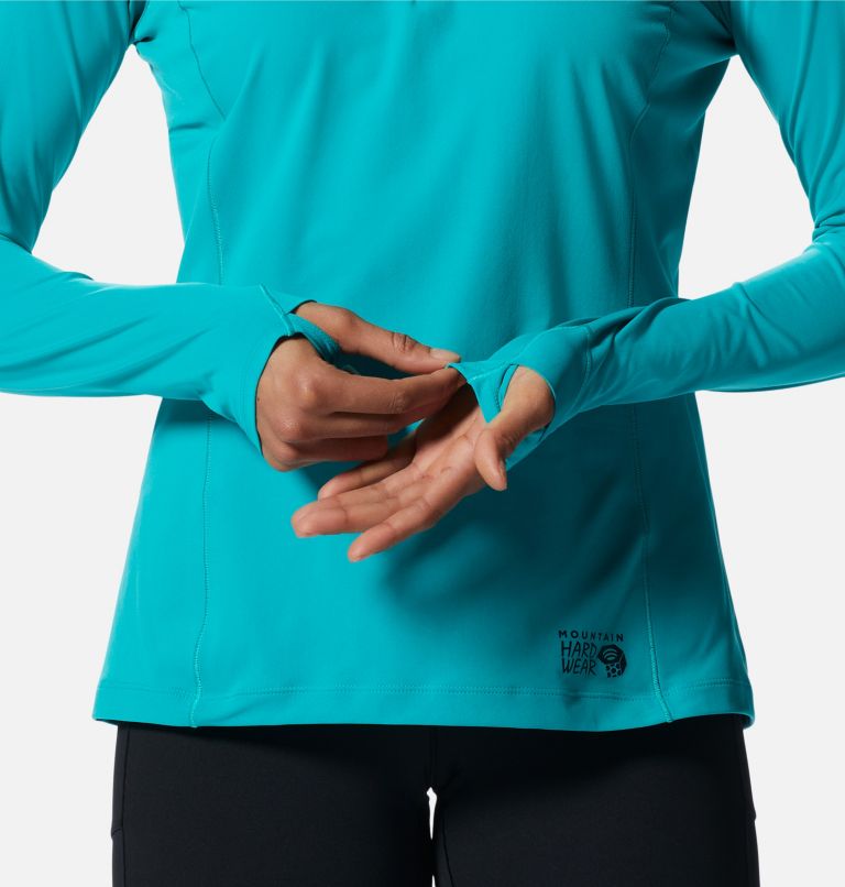 Haut avec demi-fermeture éclair Mountain Stretch Femme, Color: Synth Green, image 5