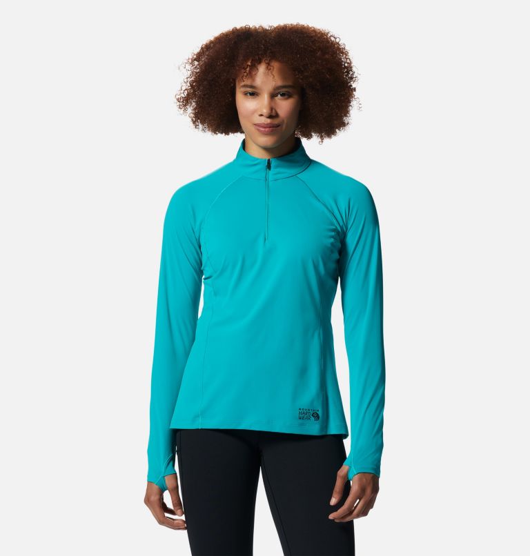 Women's Mountain Stretch 1/2 Zip, Color: Synth Green, image 1
