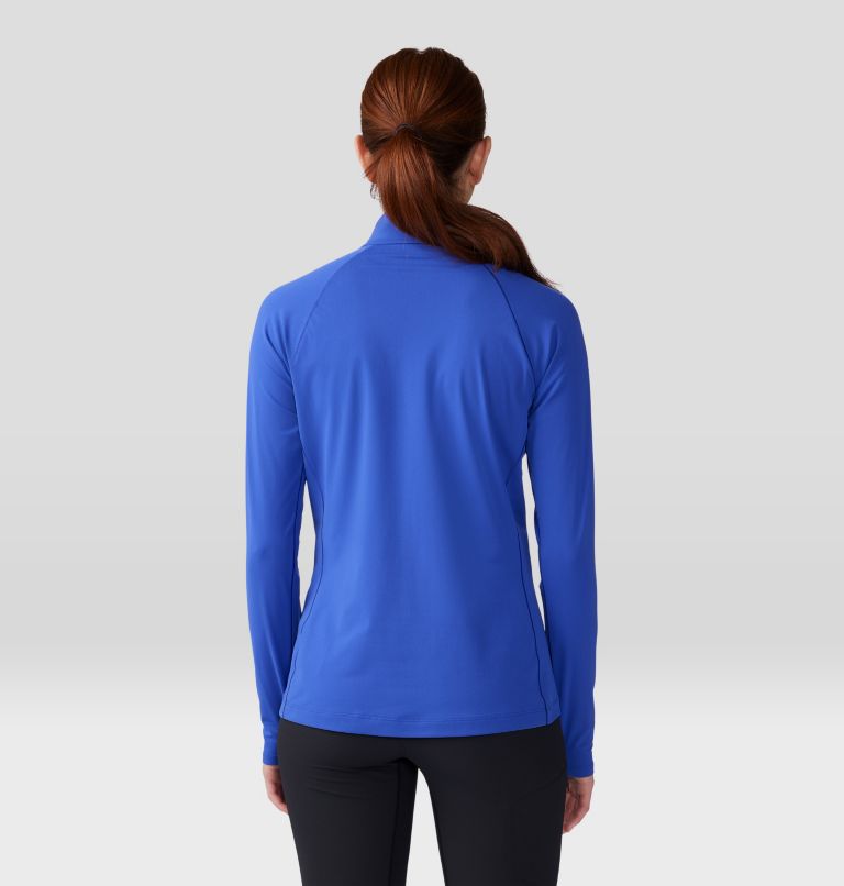 Haut avec demi-fermeture éclair Mountain Stretch Femme, Color: Blue Print, image 2