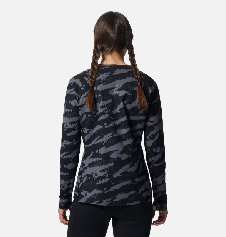 Mountain Stretch Long Sleeve Crew | 011 | XS, Color: Black Paintstrokes Print, image 2