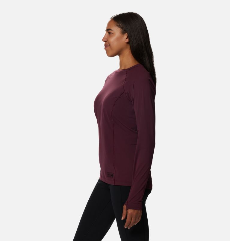 Women's Mountain Stretch Long Sleeve Crew, Color: Cocoa Red, image 3