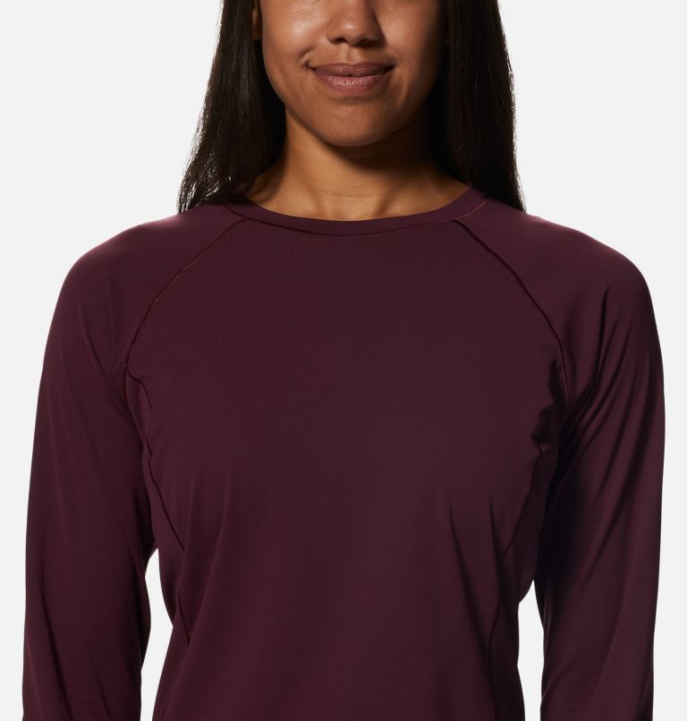Women's Mountain Stretch Long Sleeve Crew, Color: Cocoa Red, image 4