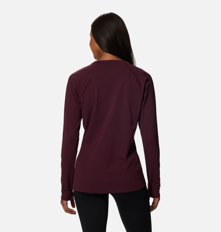 Women's Mountain Stretch Long Sleeve Crew, Color: Cocoa Red, image 2