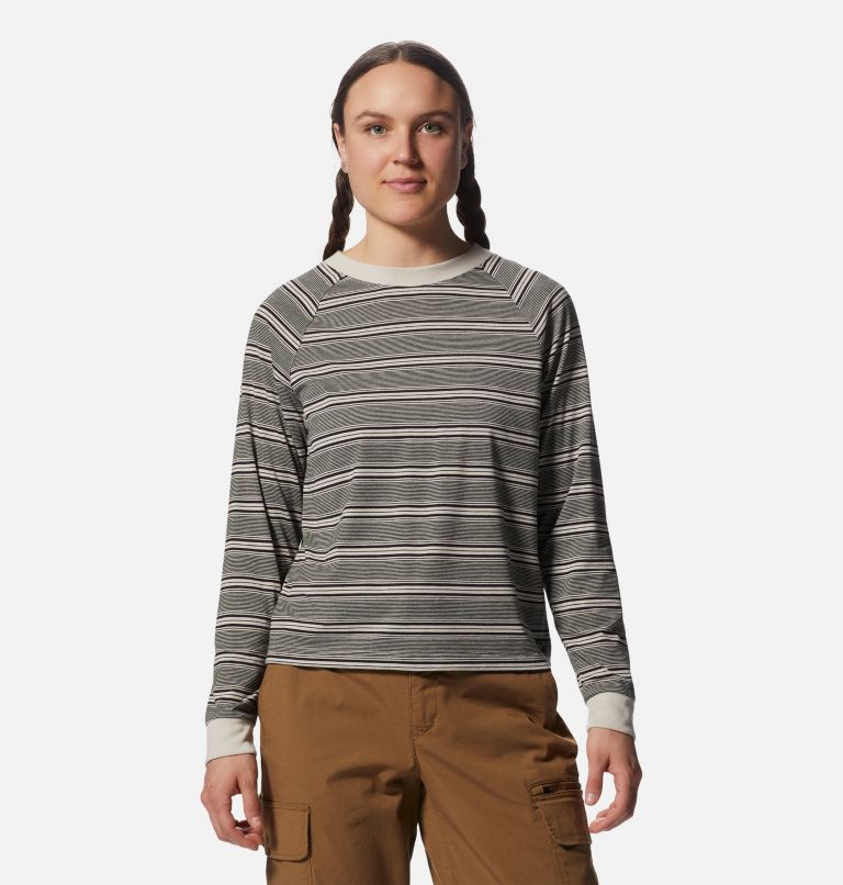 Thumbnail: Wander Pass Long Sleeve | 285 | XS, Color: Wild Oyster Pacific Stripe, image 1