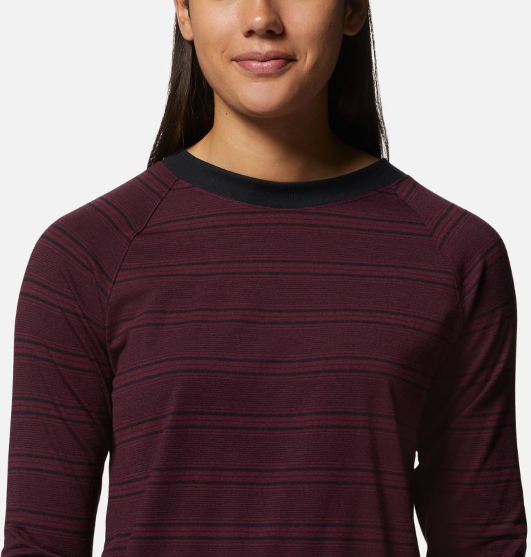 Thumbnail: Wander Pass Long Sleeve | 605 | XL, Color: Cocoa Red Pacific Stripe, image 4