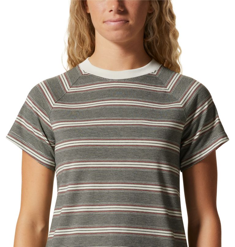 Women's Wander Pass Short Sleeve, Color: Stone Pacific Stripe, image 4