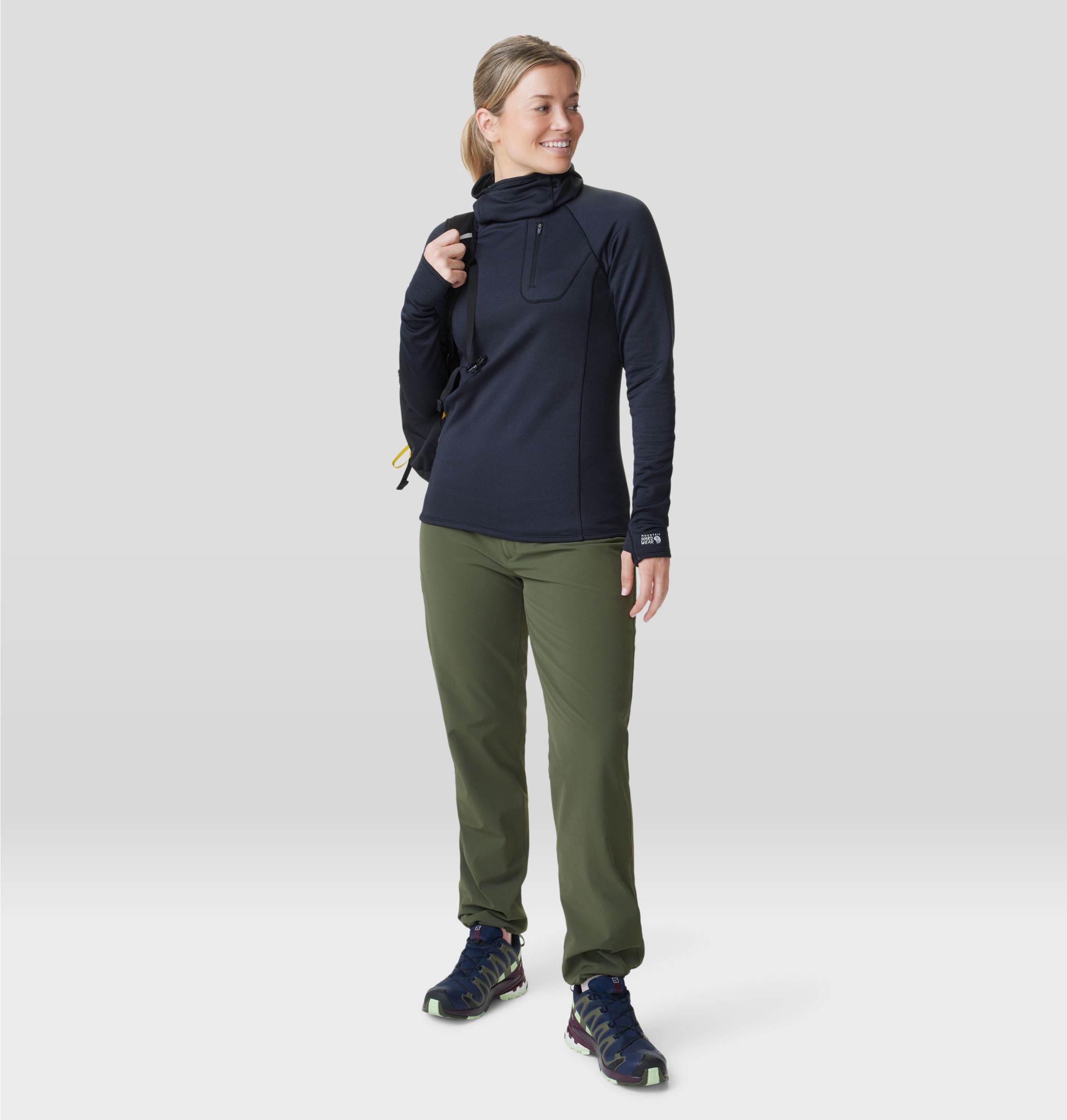 Women's Tapered Stretch Woven Pants - All in Motion Black XS 1 ct