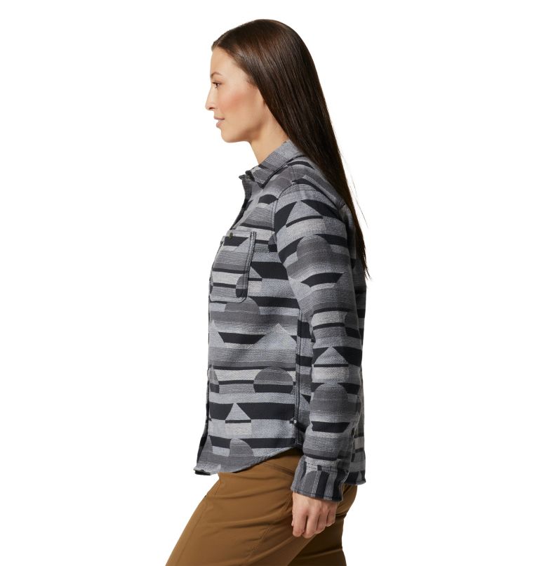 Women's Granite Peak Long Sleeve Flannel Shirt, Color: Dark Storm
