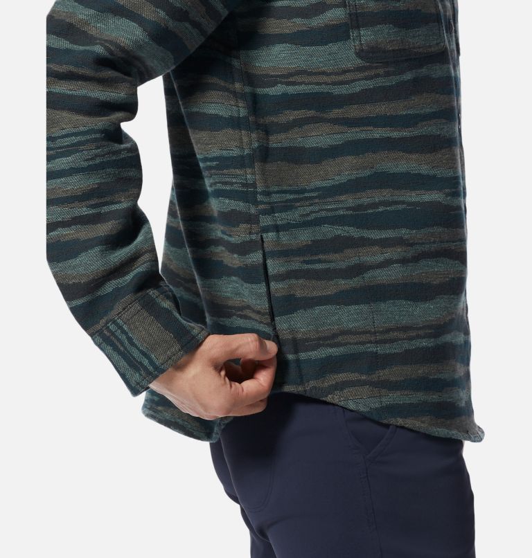 Women's Granite Peak Long Sleeve Flannel Shirt, Color: Dark Marsh Landscape Print, image 5