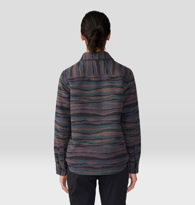 Thumbnail: Women's Granite Peak Long Sleeve Flannel Shirt, Color: Dark Marsh Landscape Jacquard, image 2