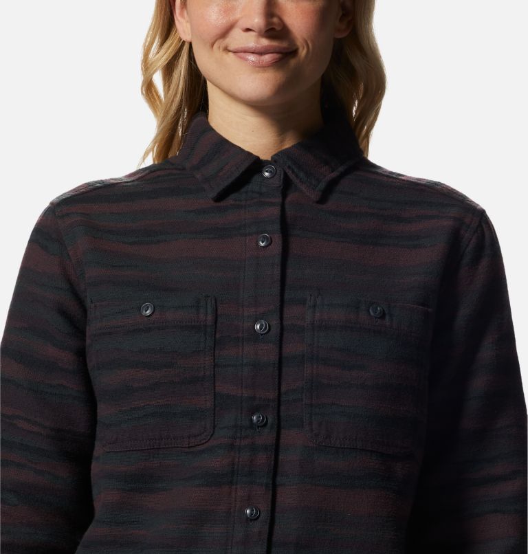 Women's Granite Peak Long Sleeve Flannel Shirt, Color: Darkest Dawn, image 4
