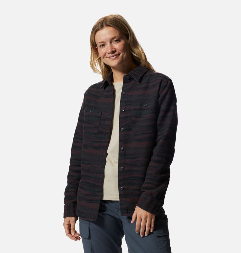 Women's Granite Peak Long Sleeve Flannel Shirt, Color: Darkest Dawn, image 6