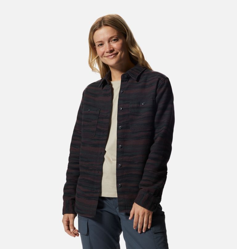 Thumbnail: Women's Granite Peak Long Sleeve Flannel Shirt, Color: Darkest Dawn, image 6