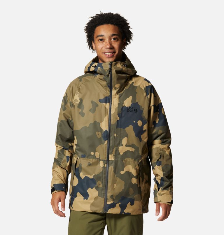 Men's Camo Print Water Repellent Insulated Jacket