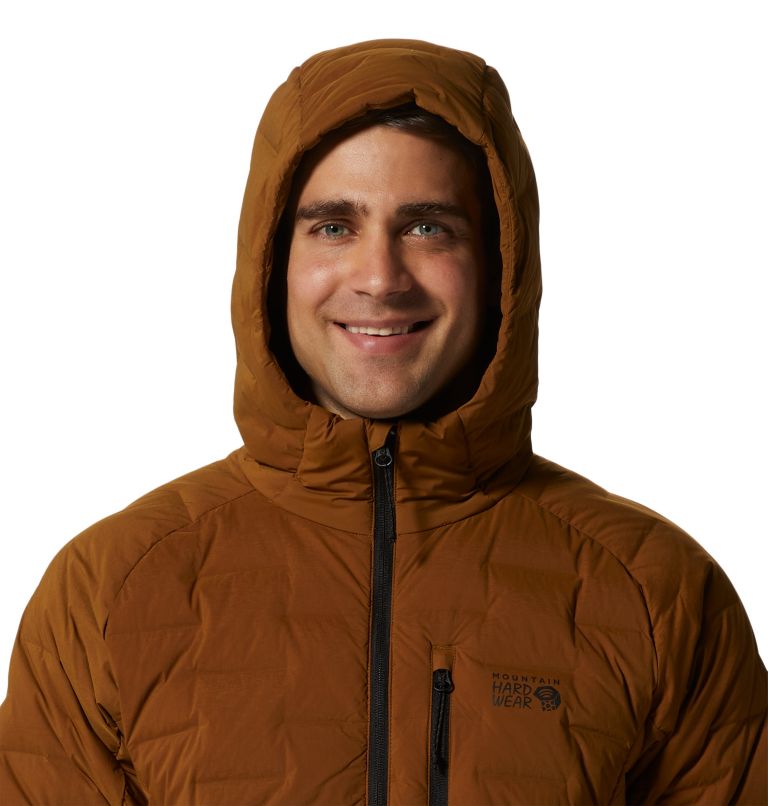 Manteau à capuchon Stretchdown Homme, Color: Golden Brown, image 4