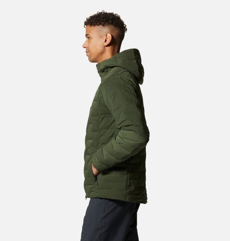 Manteau à capuchon Stretchdown Homme, Color: Surplus Green, image 3
