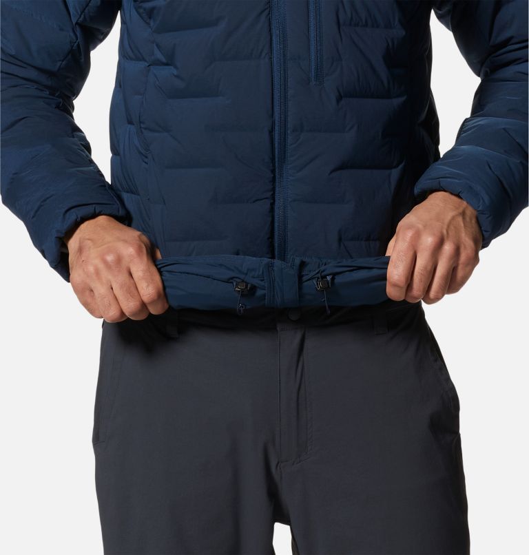 Thumbnail: Manteau à capuchon Stretchdown Homme, Color: Hardwear Navy, image 8