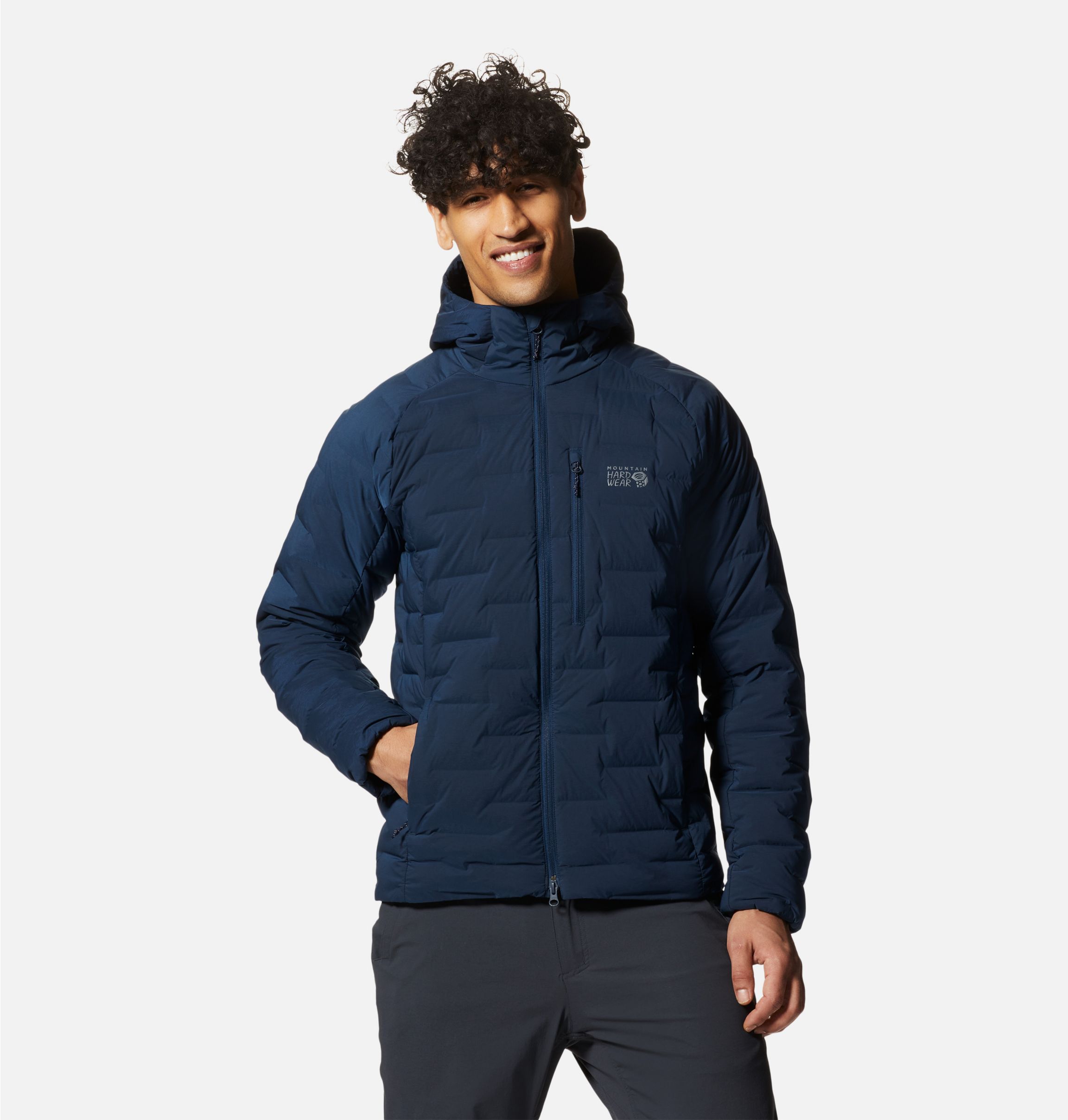 Mountain hardwear stretchdown hooded jacket zinc sale