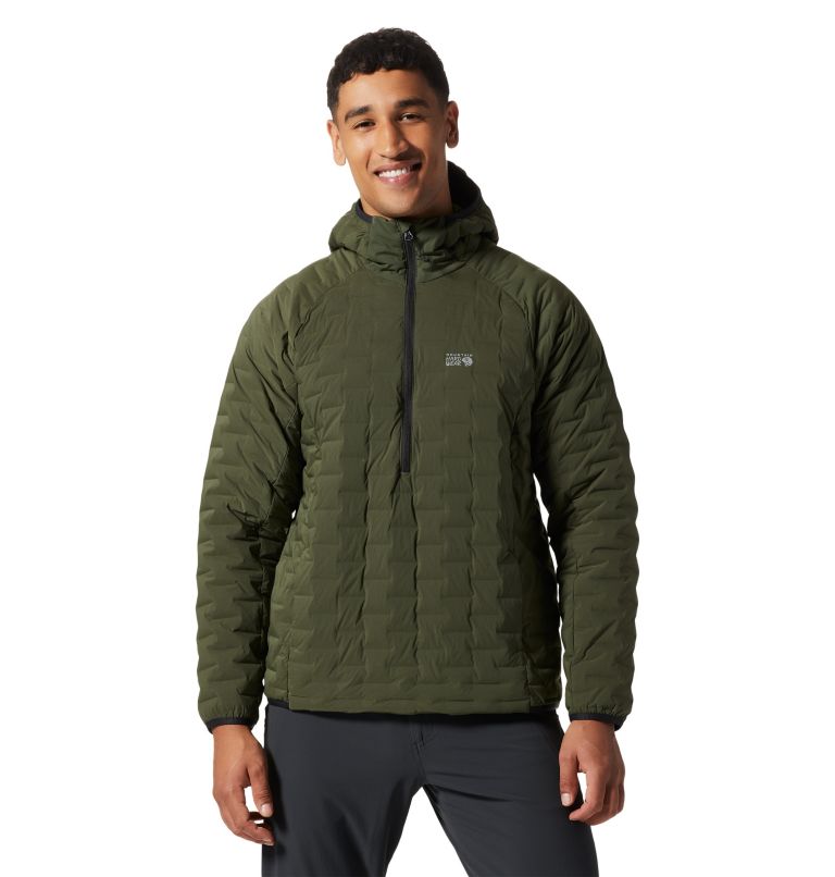 Thumbnail: Stretchdown Light Pullover | 347 | XL, Color: Surplus Green, image 1