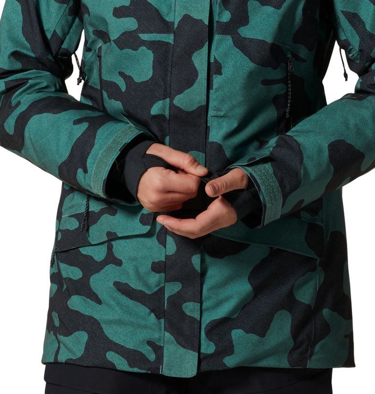 Women's Cloud Bank Gore-Tex® Insulated Jacket, Color: Mint Palm Camo, image 8