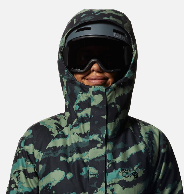 Women's Cloud Bank Gore-Tex Insulated Jacket, Color: Mint Palm Brushstrokes Print, image 4
