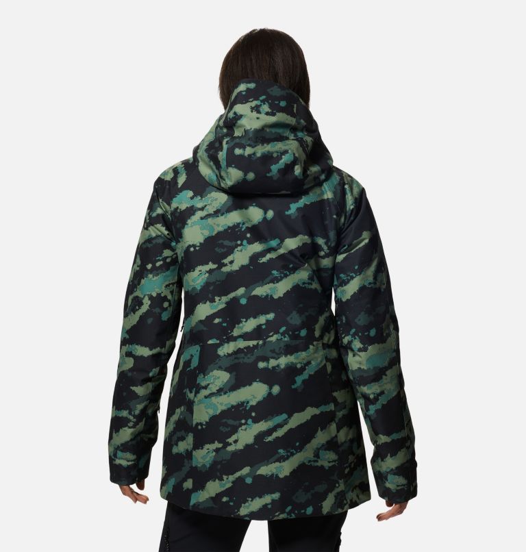 Thumbnail: Women's Cloud Bank Gore-Tex® Insulated Jacket, Color: Mint Palm Brushstrokes Print, image 2