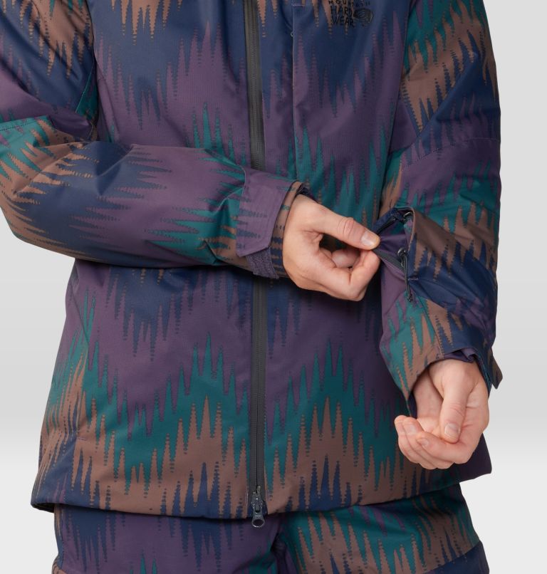 Thumbnail: Women's Firefall/2 Jacket, Color: Blurple Zigzag Print, image 8