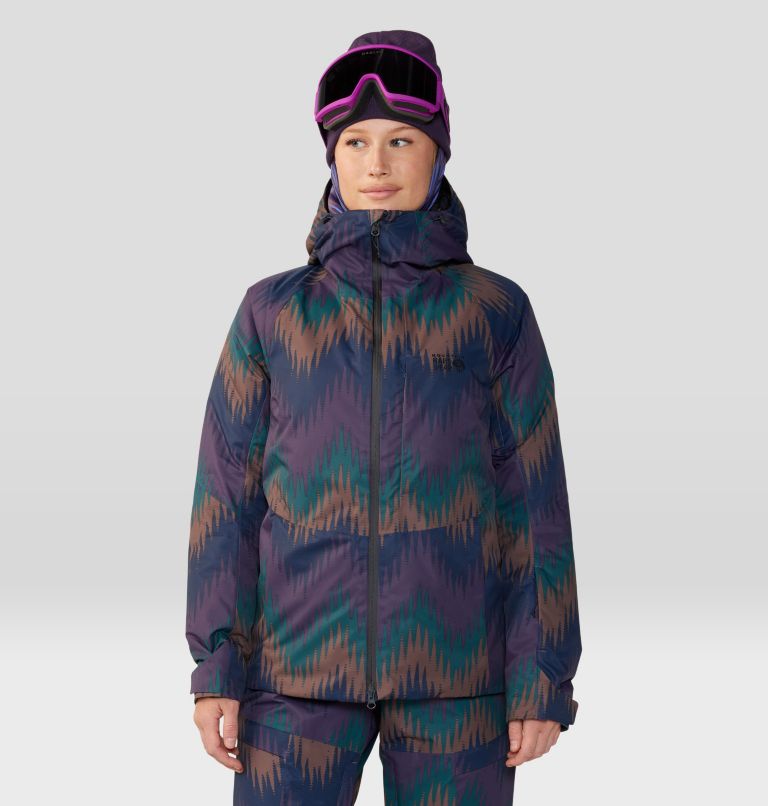 Women's Firefall/2 Jacket, Color: Blurple Zigzag Print, image 1