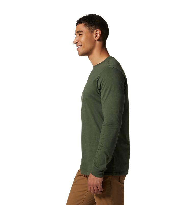 Men's Sea Level Long Sleeve T-Shirt, Color: Surplus Green, image 3