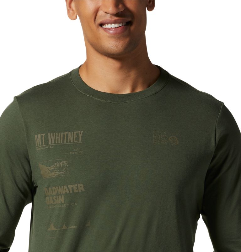 Men's Sea Level Long Sleeve T-Shirt, Color: Surplus Green, image 4
