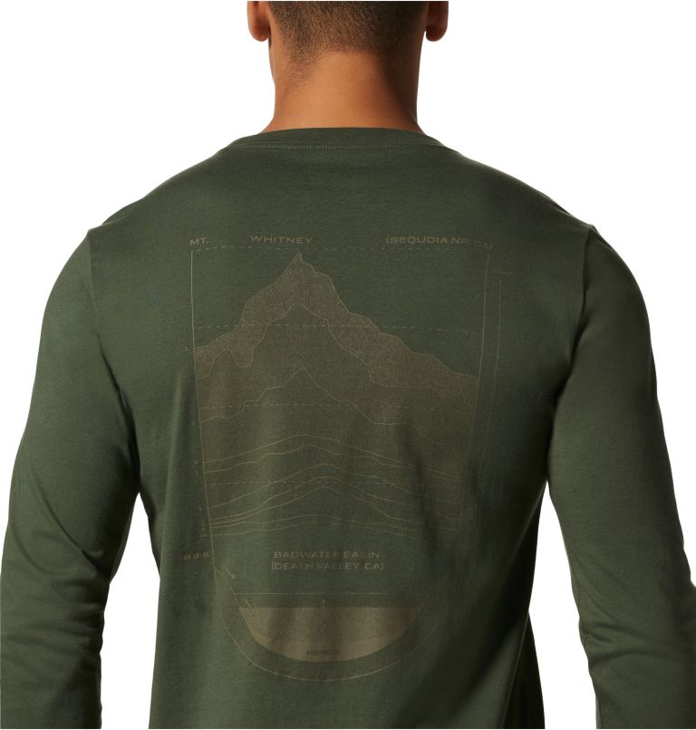 Thumbnail: Men's Sea Level Long Sleeve T-Shirt, Color: Surplus Green, image 5